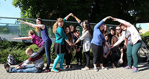 Students posing for a photo