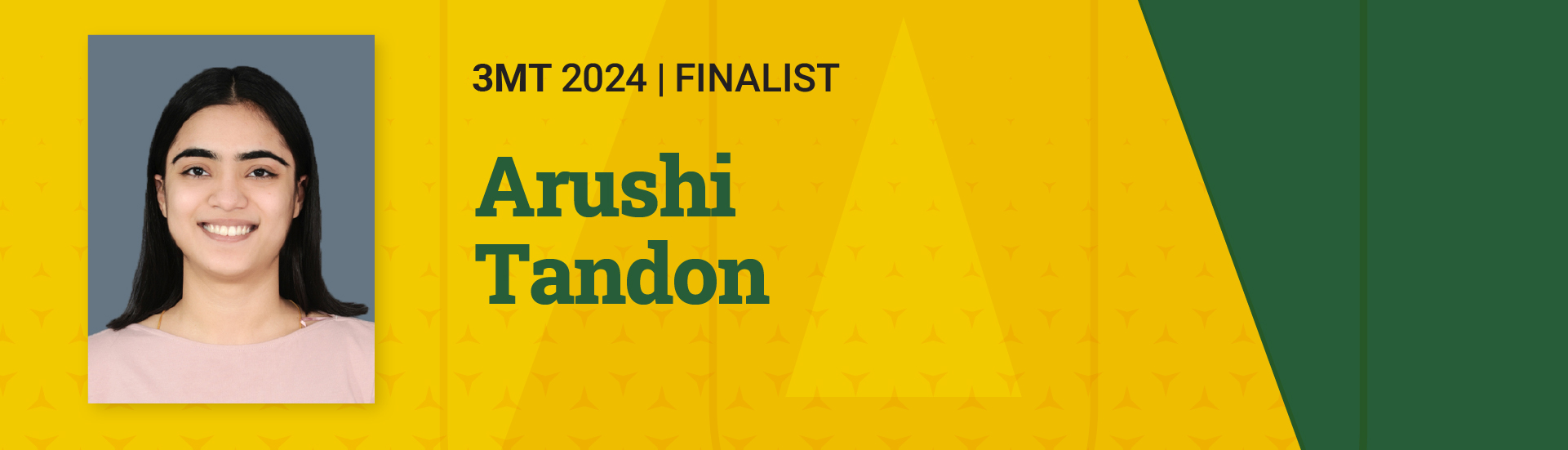 3MT 2024 Finalist Arushi Tandon
