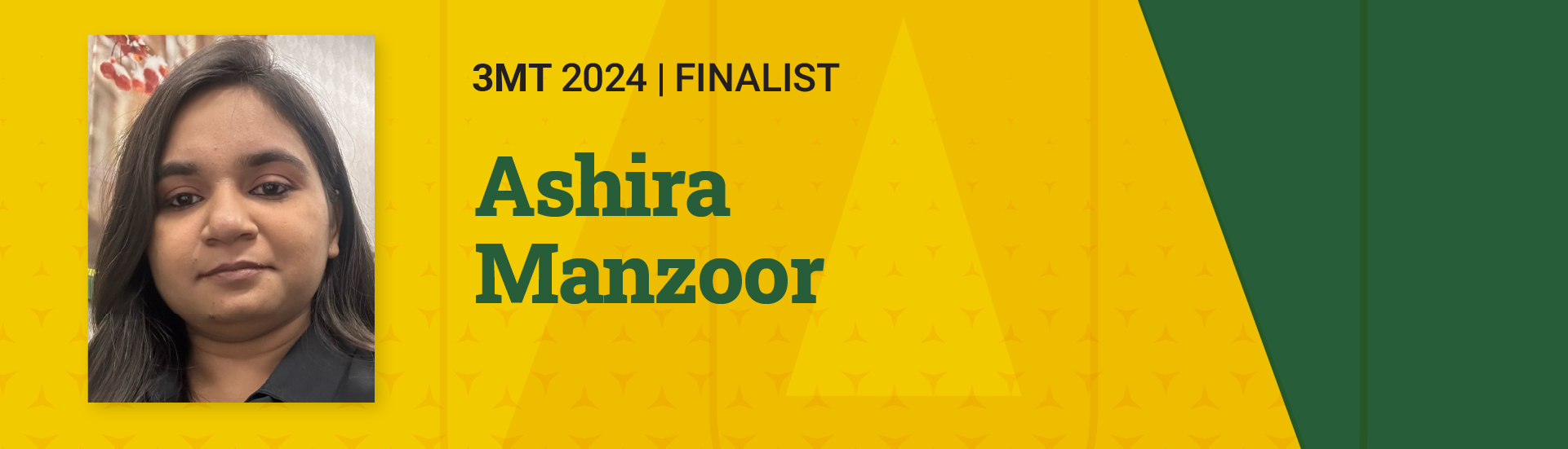 3MT 2024 Finalist Ashira Manzoor