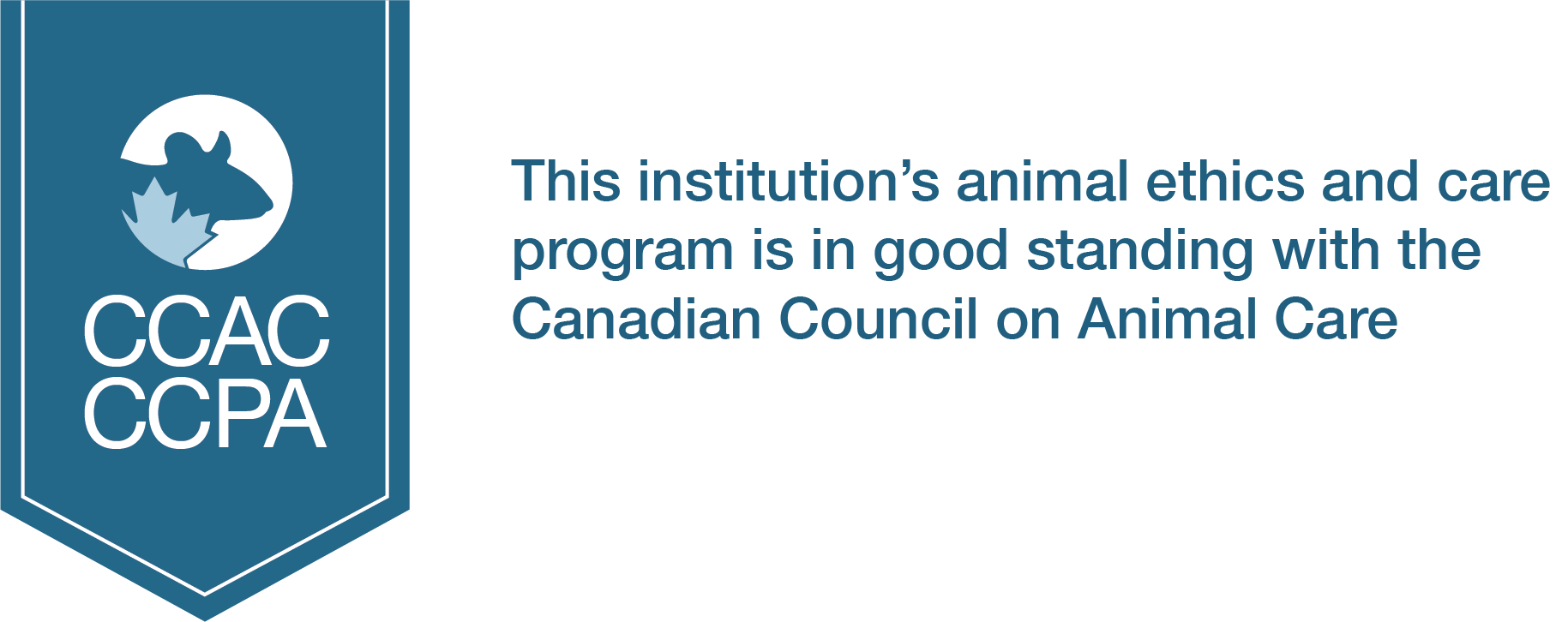 CCAC CCPA: This institution's animal ethics and care program is in good standing with the Canadian Council on Animal Care