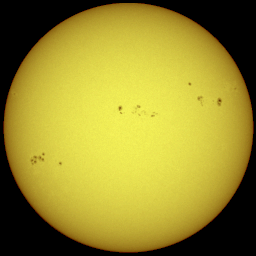Movie Showing the motion of sunspots