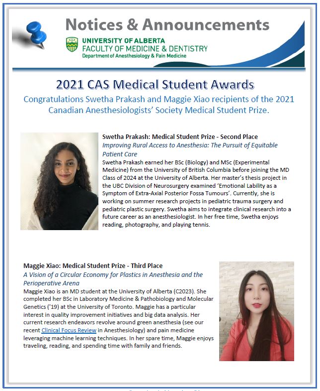 2021 CAS Student Awards