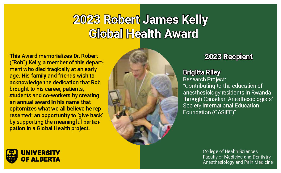 2023 Robert James Kelly Global Health Award.recipient