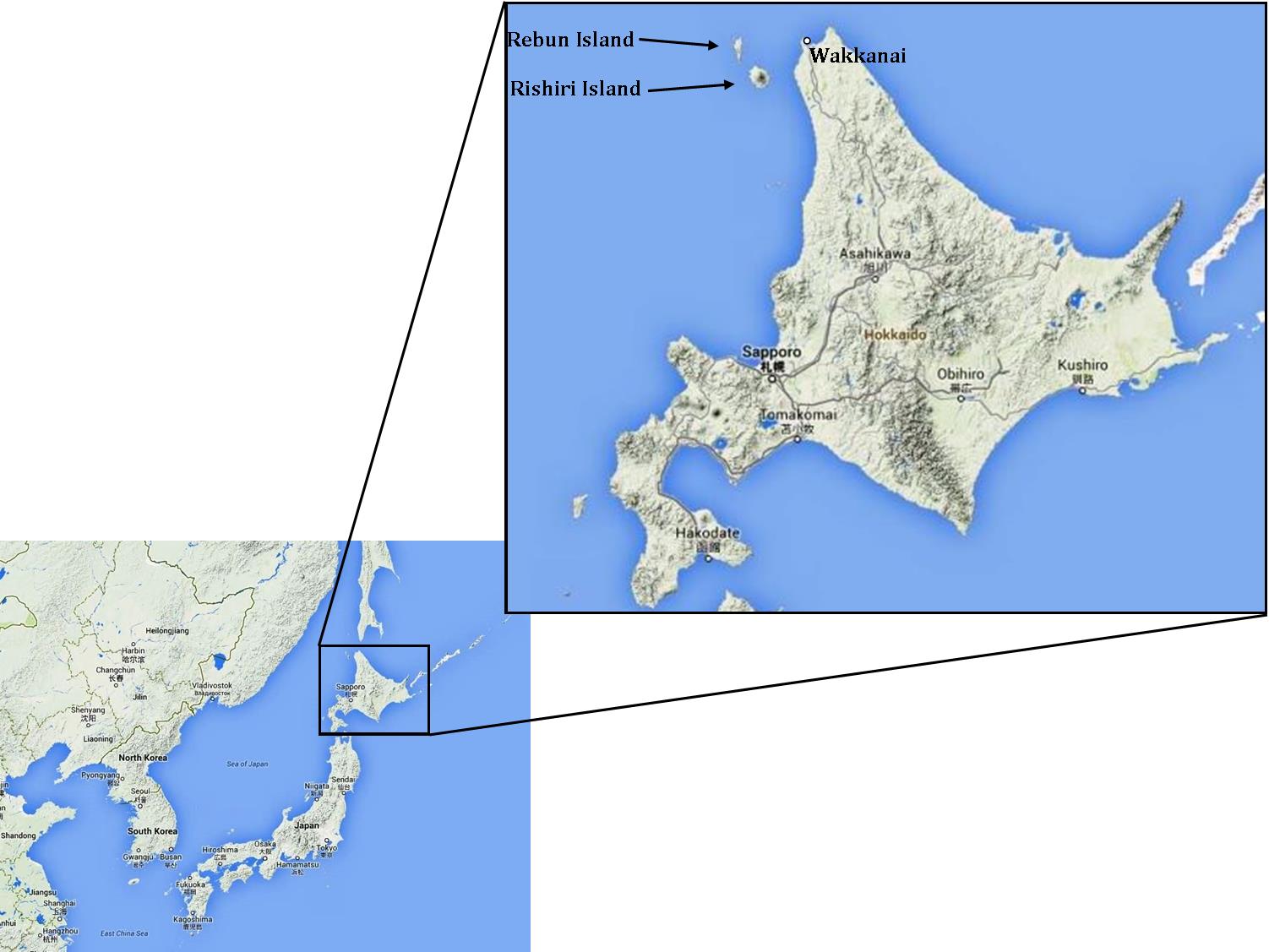 Rebun Island off northern Japan
