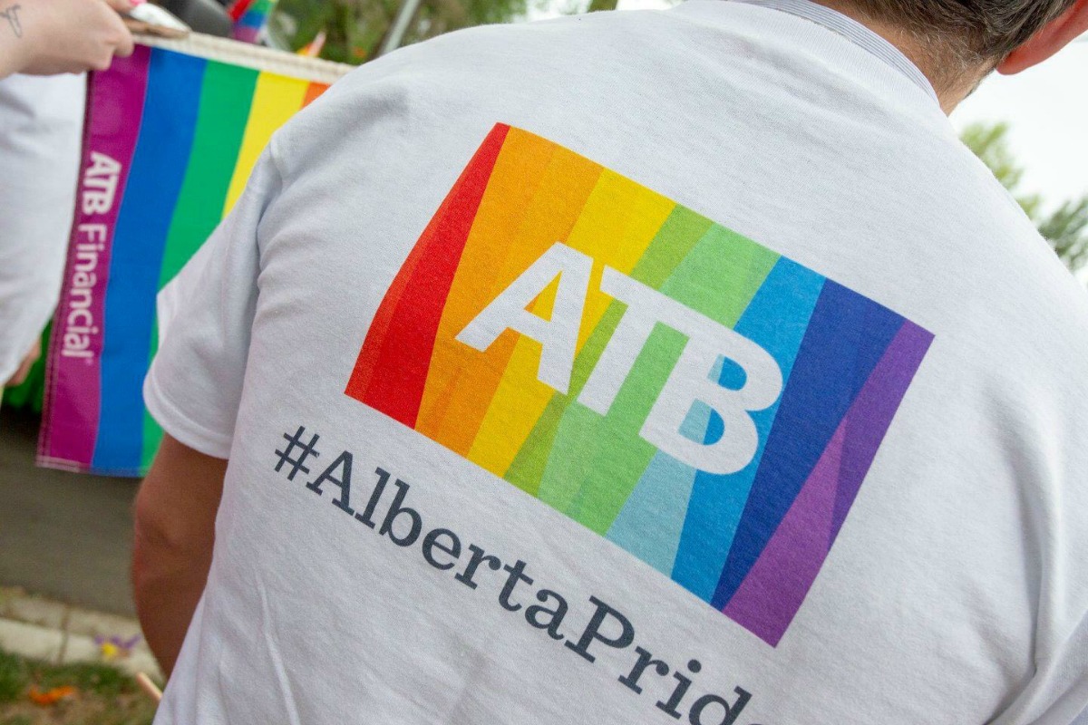 Person wearing ATB Pride Shirt