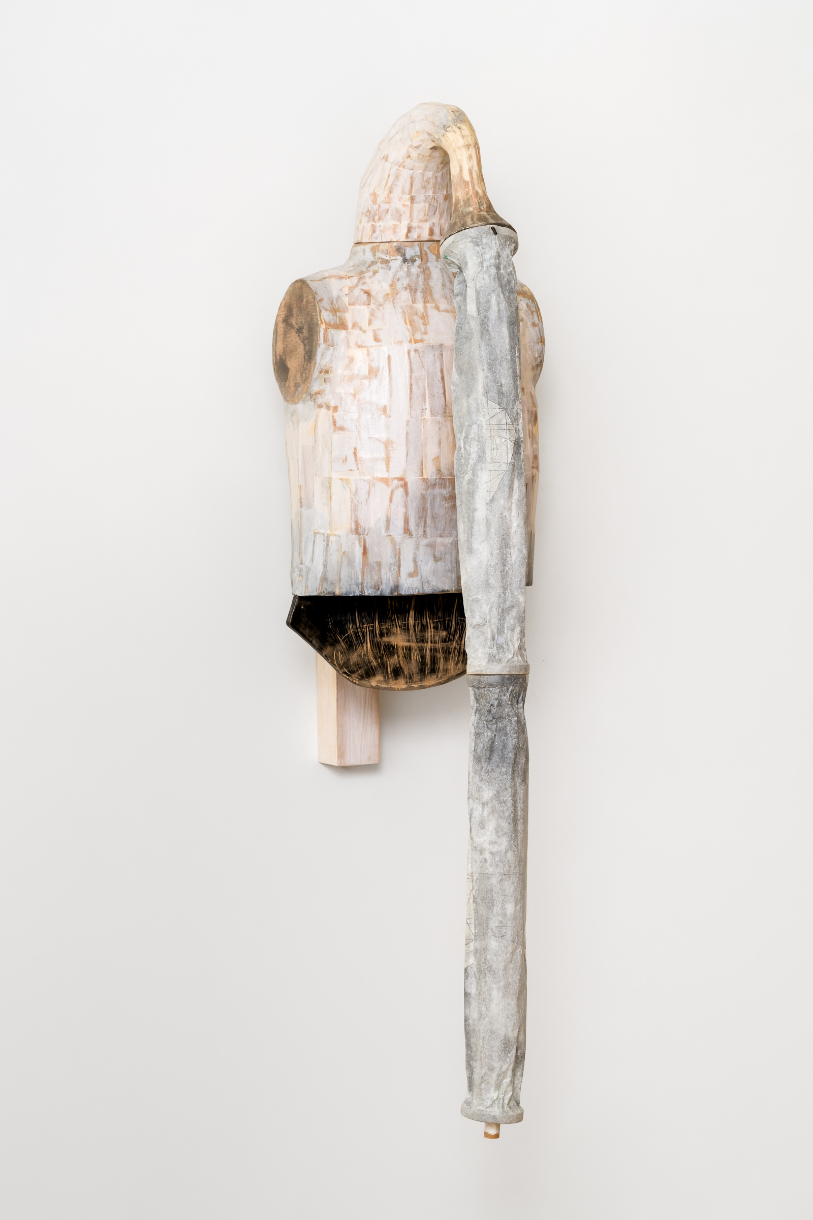 Detail from Expanded Anatomies: Collection #1, wood, paper, glue, with acrylic varnish, variable dimensions, 2024
