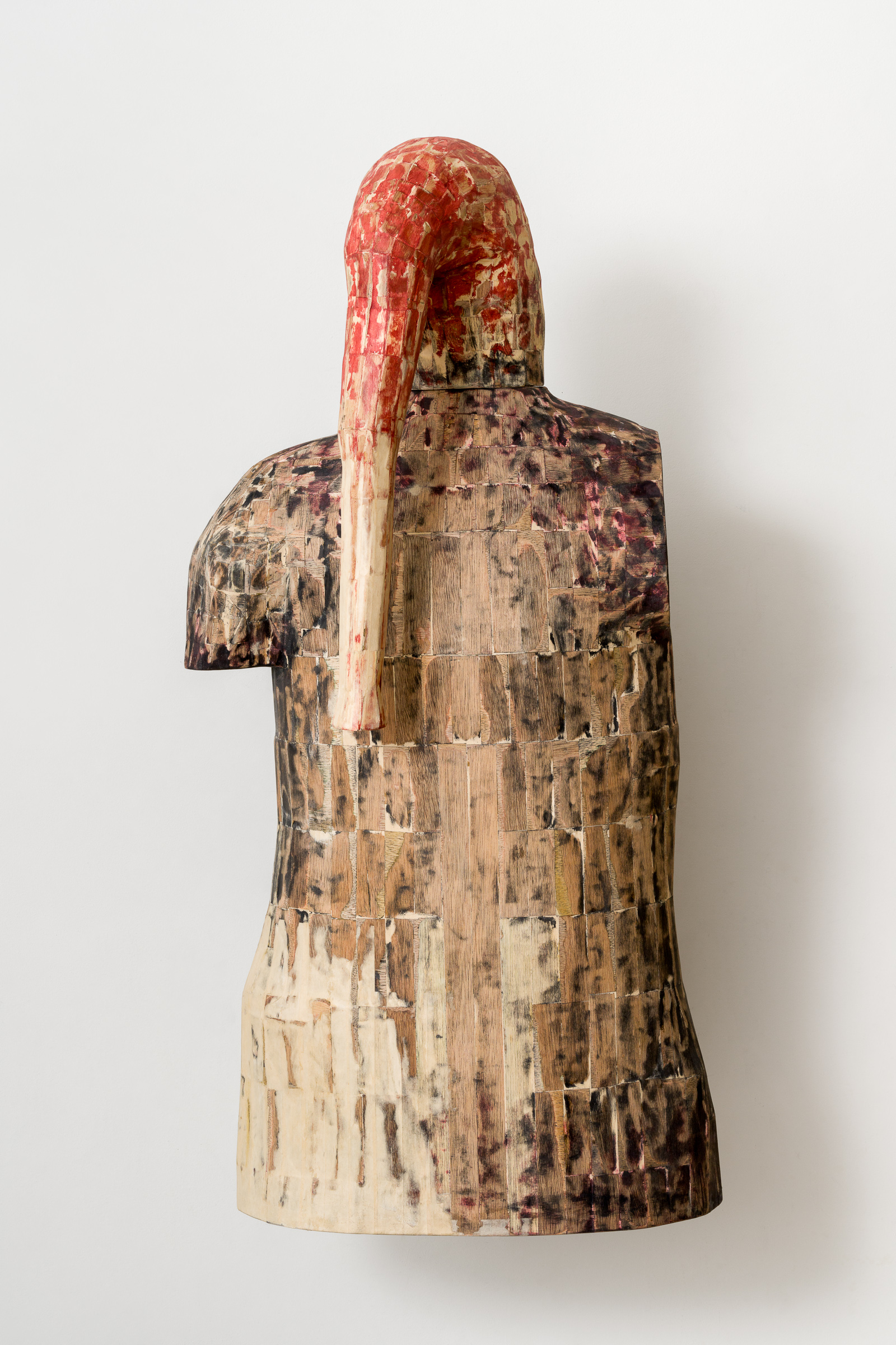 Detail of Hindsight from Expanded Anatomies series, ink, paper, wood and metal, variable dimensions, 2010 – 2024