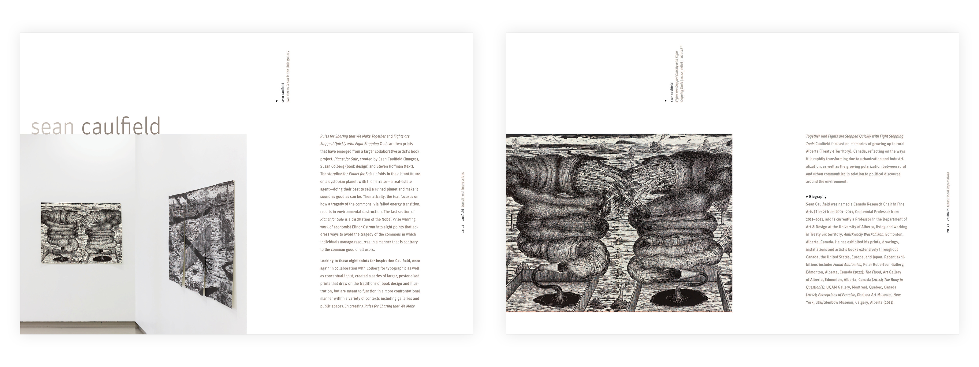 Transitional Impressions Catalogue: Sean Caulfield spreads