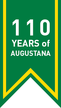 A pennant commemorating 110 years of Augustana