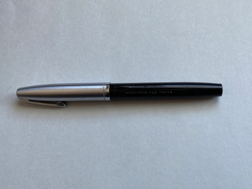 Pictured above: Darryl’s prized fountain pen he received for his Academic – Honours Standing award. The inscription reads “Darryl Schultz, Academic CLC 73-74”