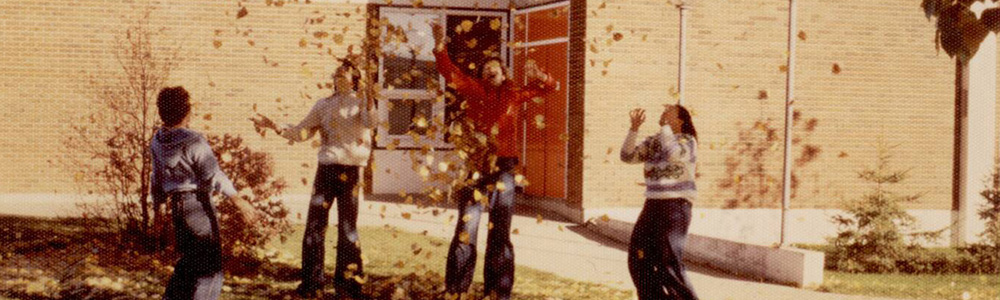 Students celebrate the new semester in the fall of 1970.