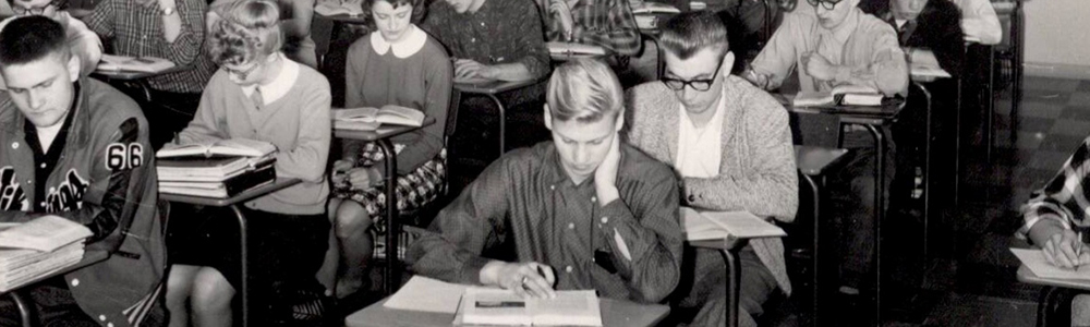 A typical classroom setting at CLC in 1950.