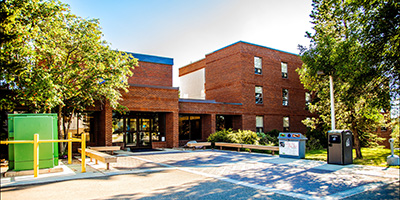A photo of the front of our First Year Residence building
