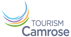 The wordmark of Tourism Camrose