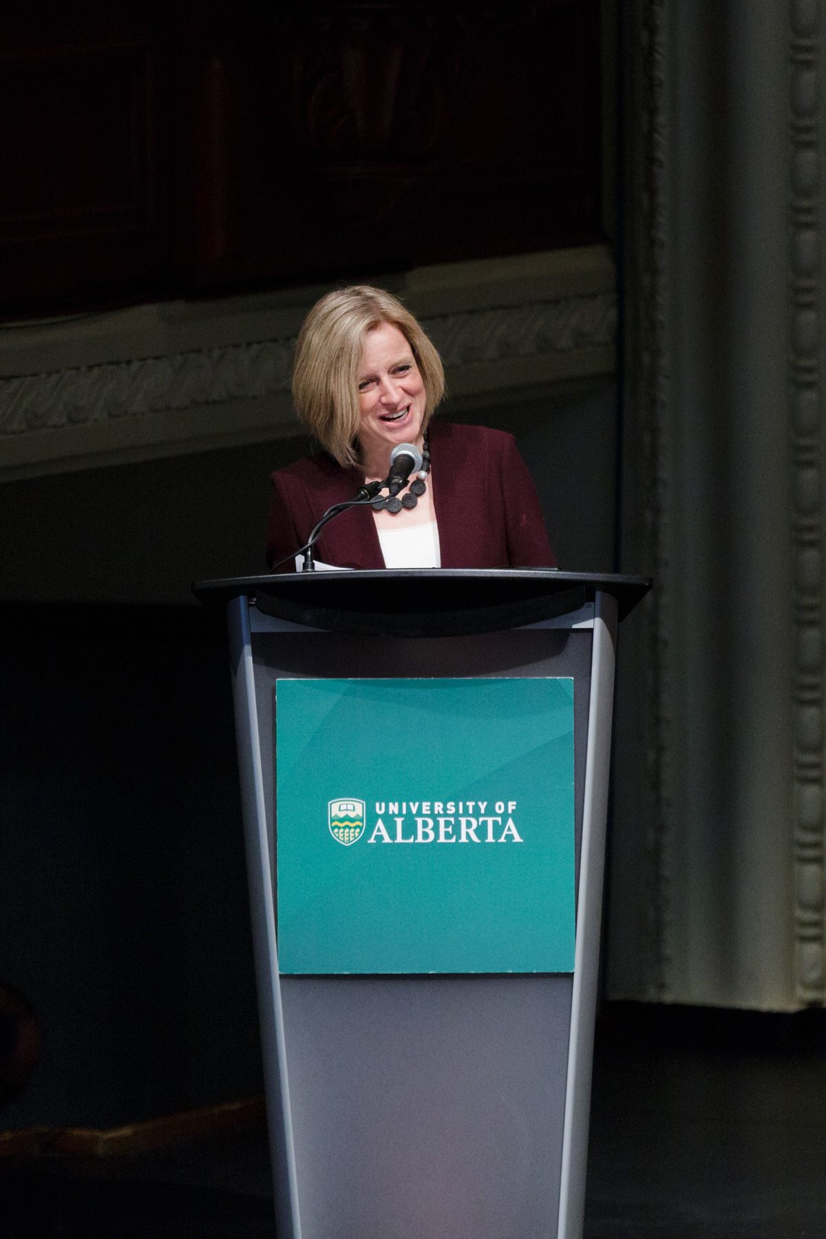 Premier Rachel Notley brings greetings from the Government of Alberta