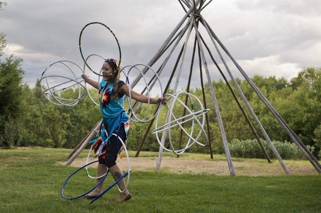 Hoop Dancer in the Indigenous Garden