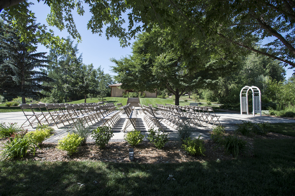 Rows of chairs for wedding ceremony