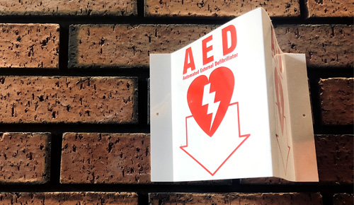 Automated External Defibrillator (AED) sign