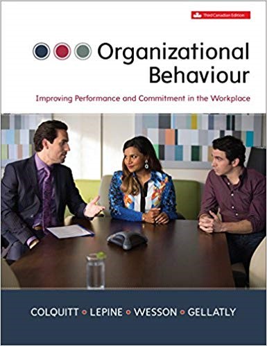 Book titled Organizational Behaviour: Improving Performance and Commitment in the Workplace