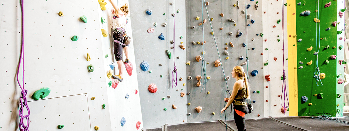 Climbing centre participants during regular drop in times