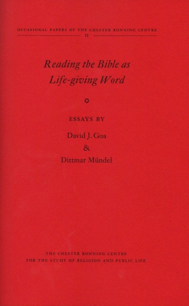 Cover of Reading the Bible as Life-Giving Word
