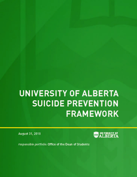 University of Alberta Suicide Prevention Framework PDF image