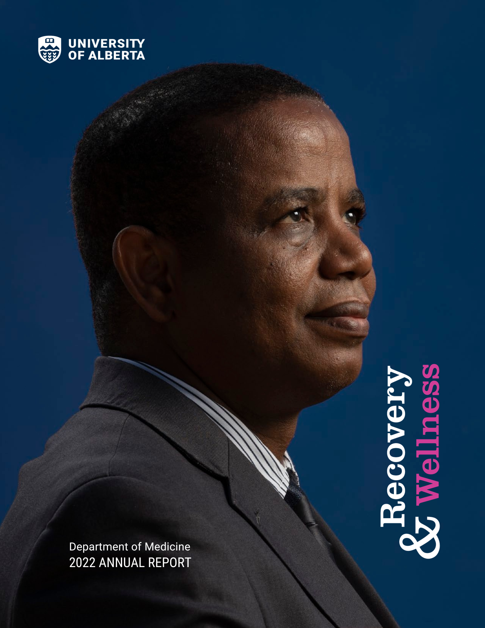 Cover of the 2022 Annual Report featuring Dr. Aminu Bello