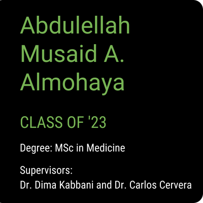Abdulellah's supervisors: Dr. Dima Kabbani and Dr. Carlso Cervera