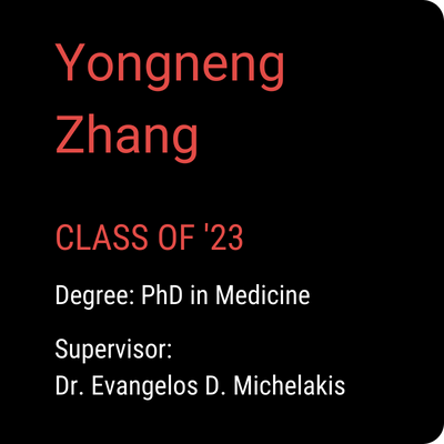Yongneng Zhang's supervisor, Dr. Evangelos D. Michelakis 