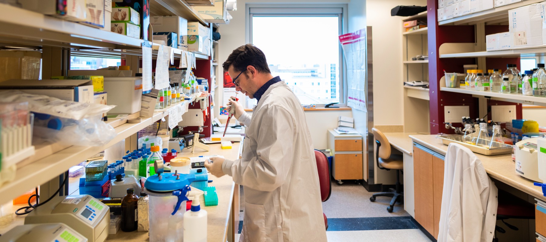 Student working in lab