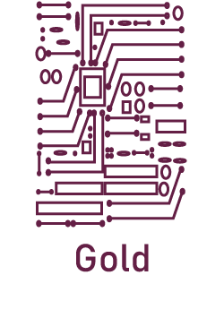 Purple icon of a circuit board
