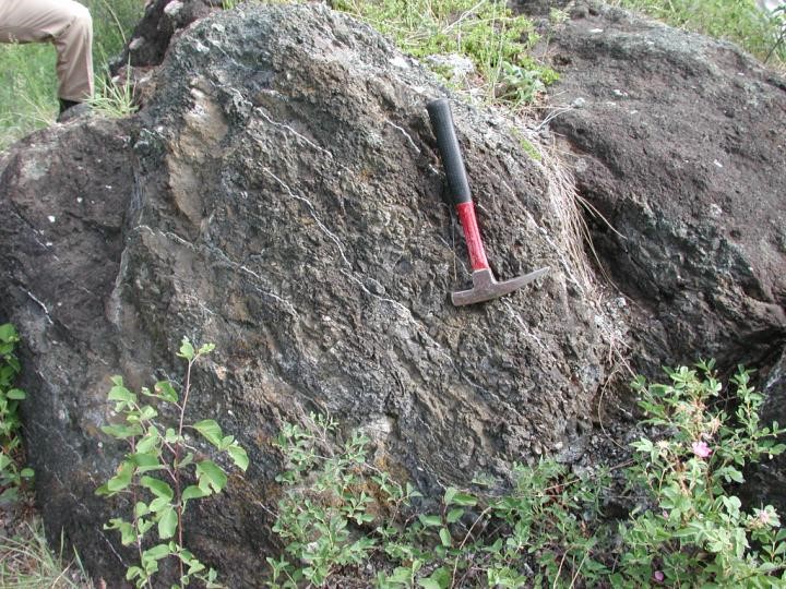 Boulder of kimberlite from the Buffalo Head Hills, Alberta