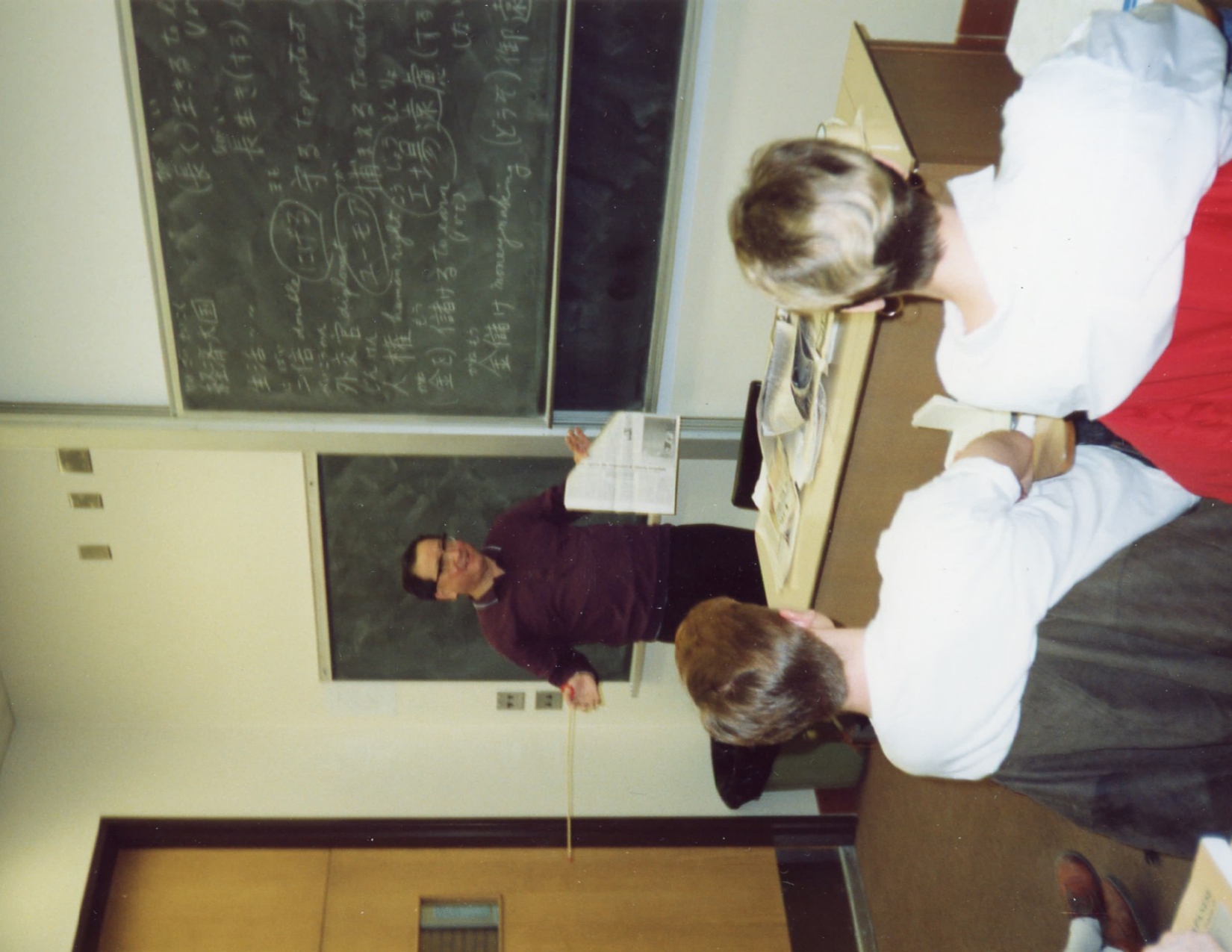 Chi-Kun Kao in classroom
