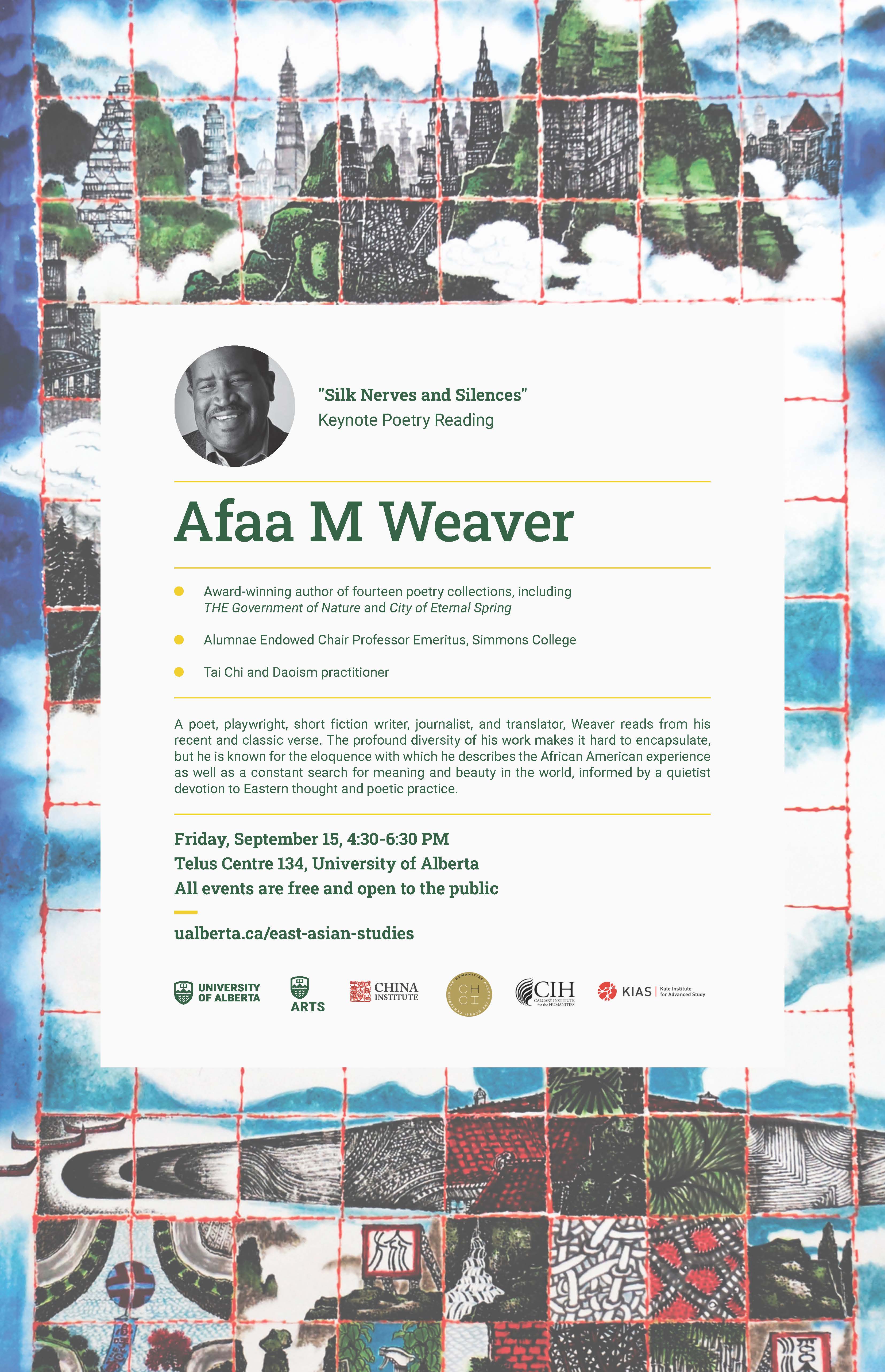 Afaa M Weaver Keynote Poetry Reading Poster