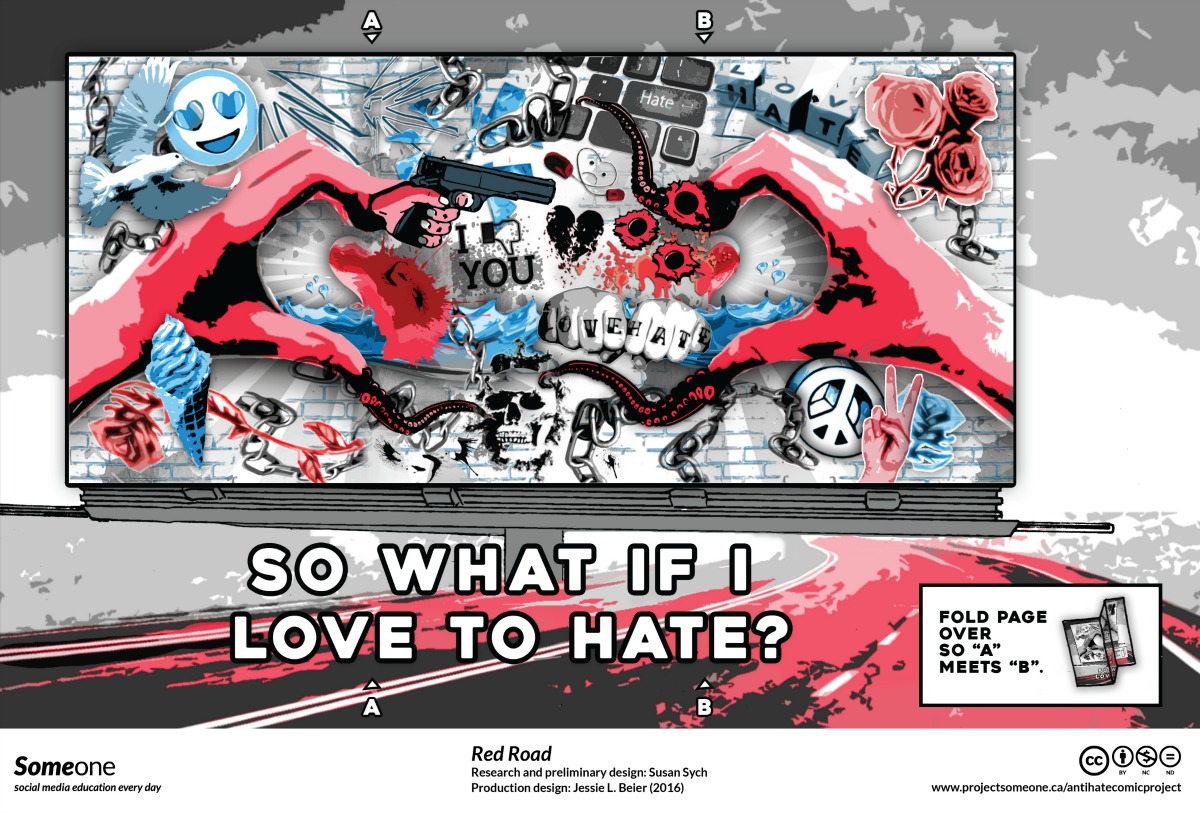 Illustration from Learning to Hate: An Anti-Hate Comic Project (2016).