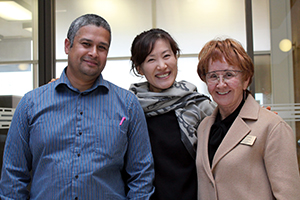 Steven Khan with Mijung Kim and Maryanne Doherty