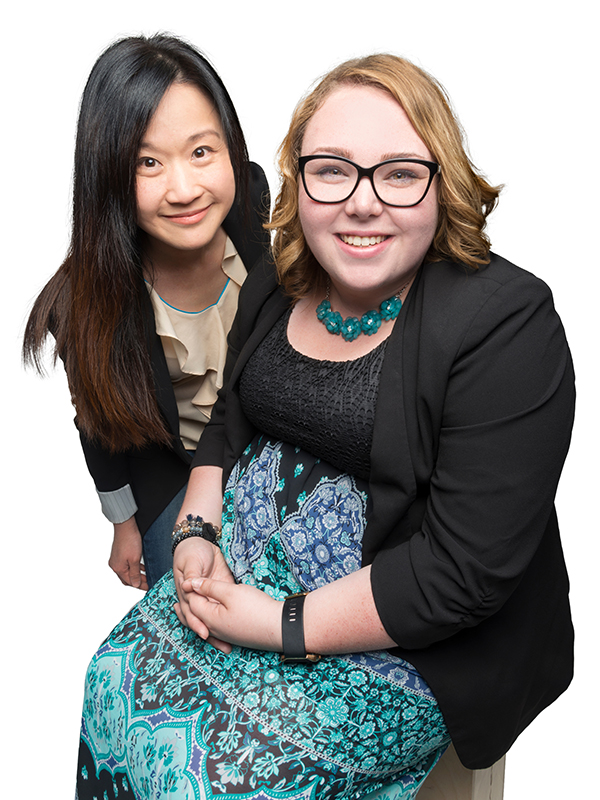 Jessican Yue standing next to Kira, both smiling at the camera.