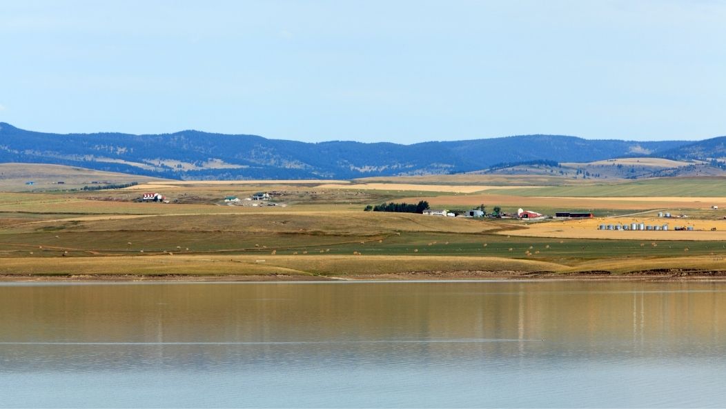 Oldman river basin and farms