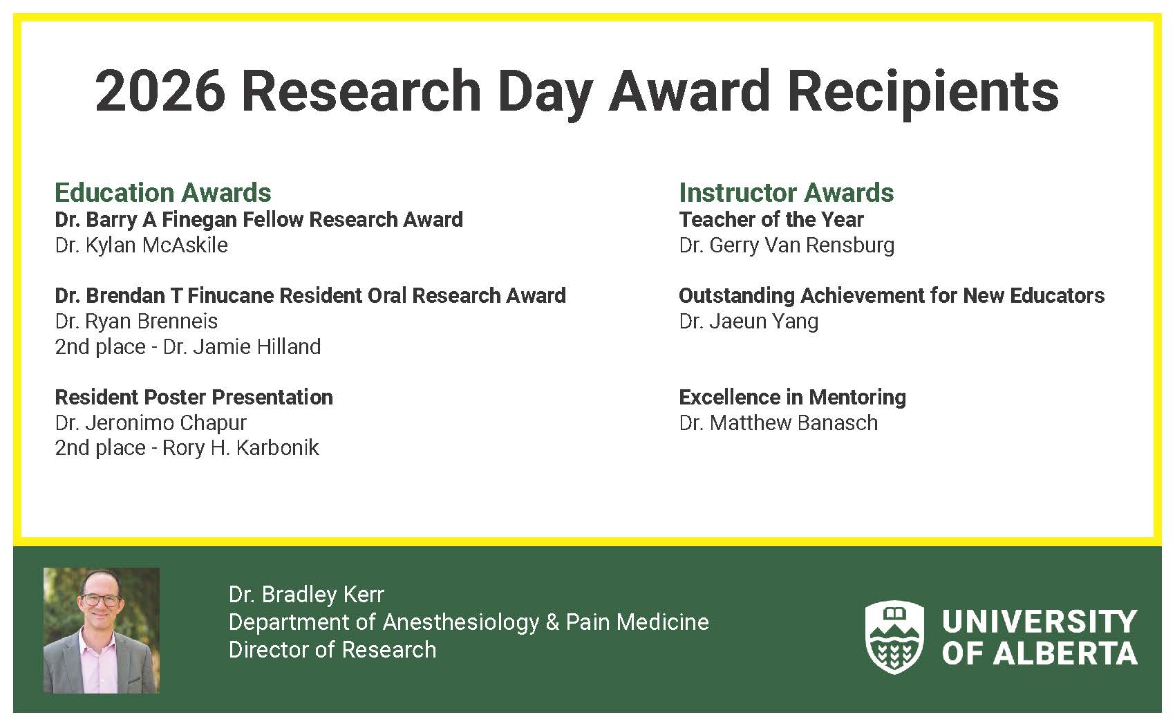 2026 Research Day Awards