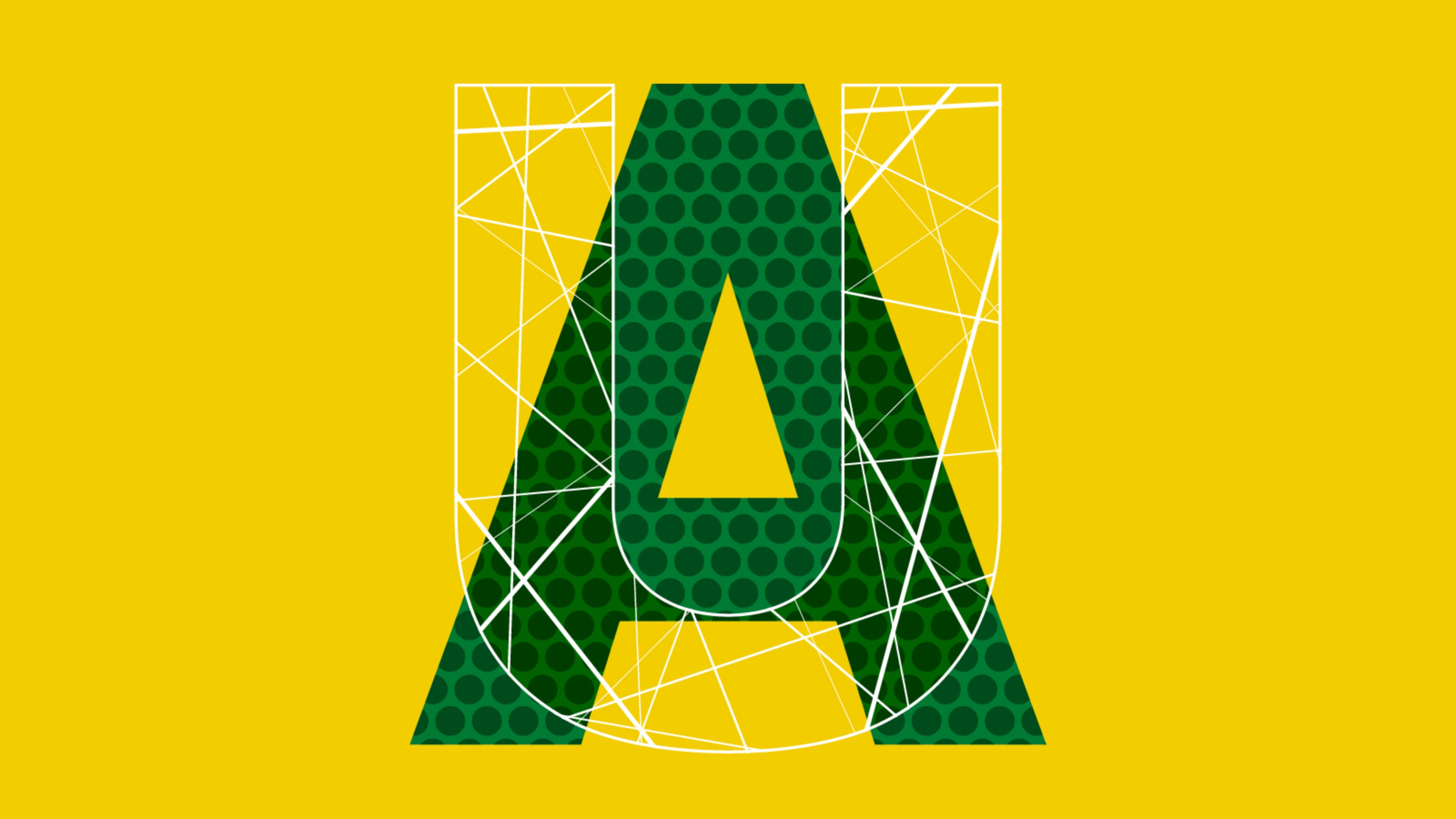 UA on top of a yellow background