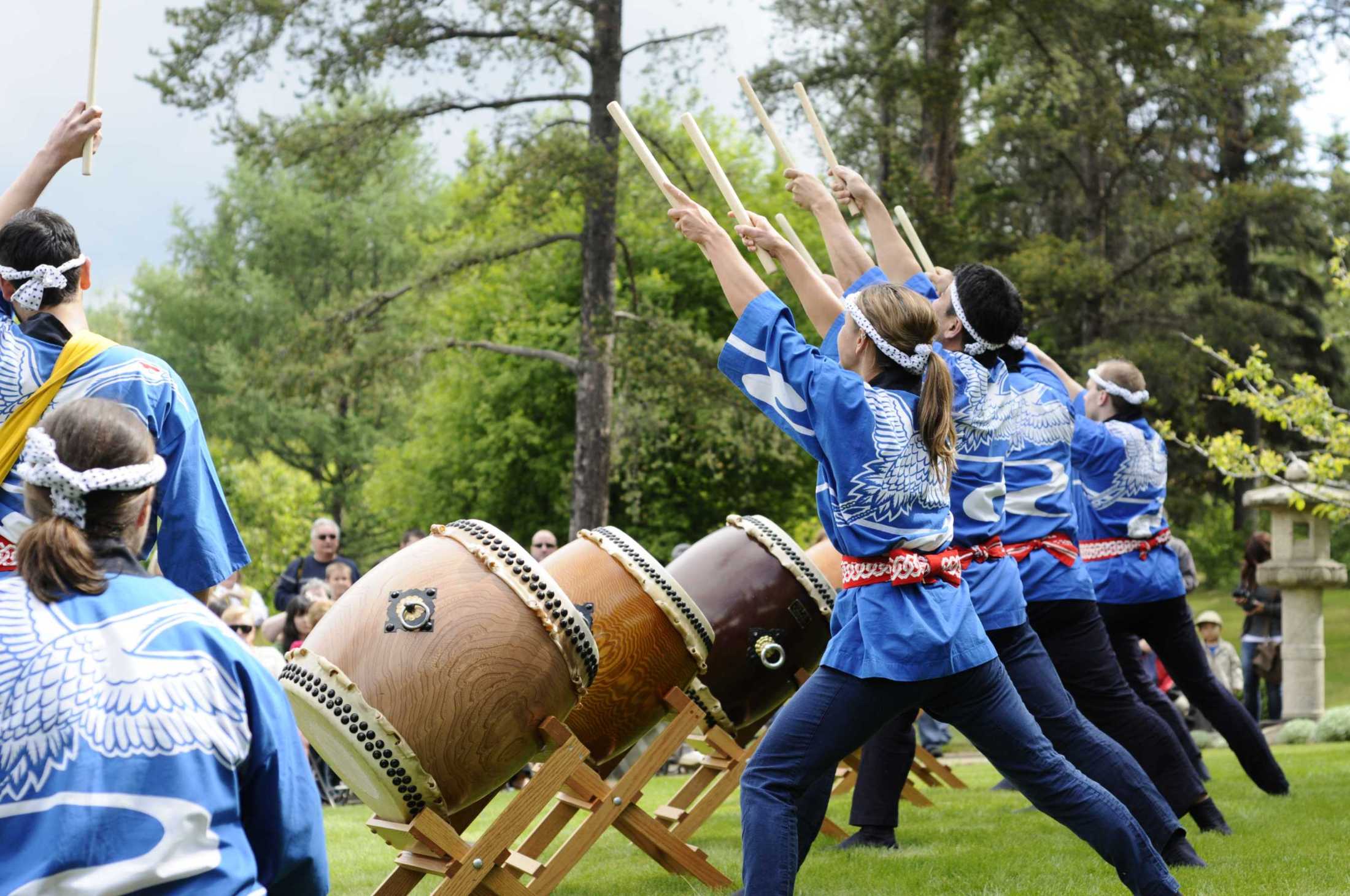 Kita no Taiki Drummers in the Kurimoto Japanese Garden