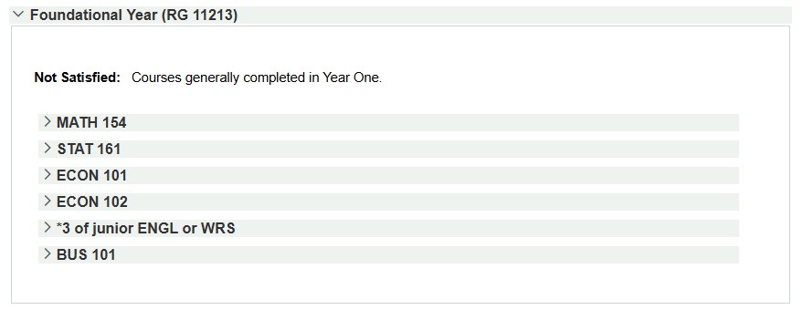 Foundation Year Courses