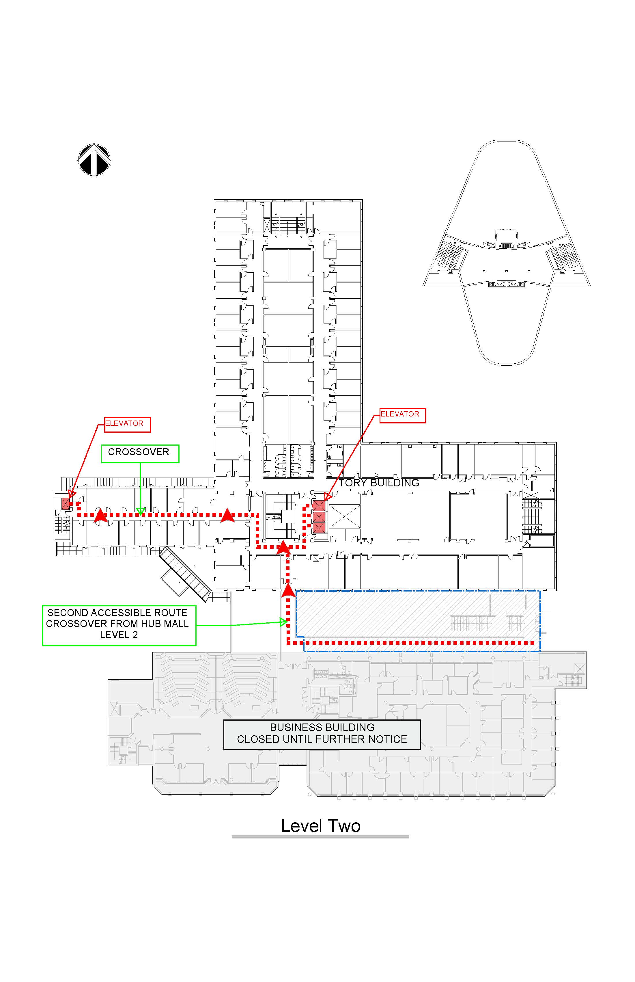 map of tory atrium access during reno