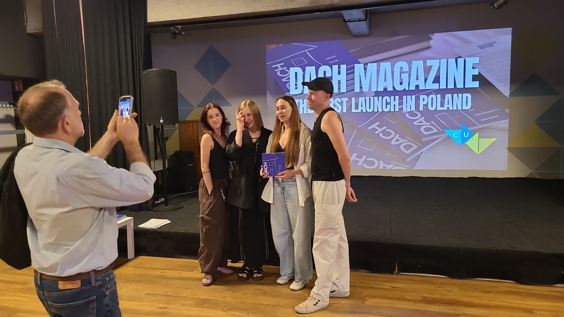 DACH Magazine co-editors with hosts at the CUKR Ukrainian Cultural Centre in Wroclaw.
