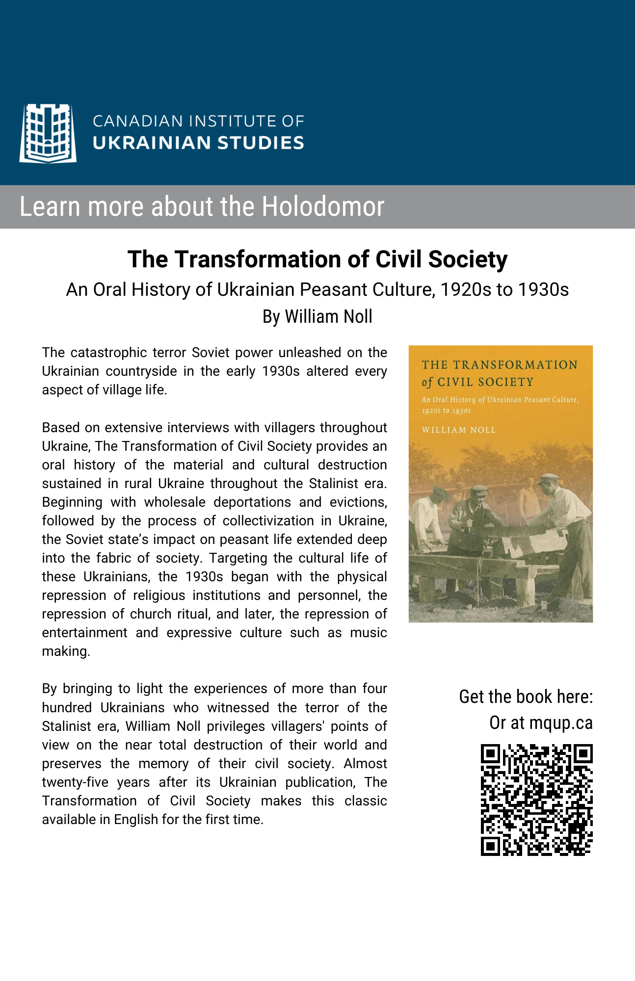 Holodomor Learning Resources | Canadian Institute of Ukrainian Studies