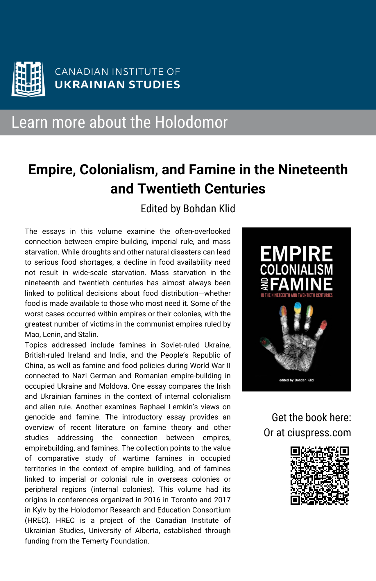 Holodomor Learning Resources | Canadian Institute of Ukrainian Studies