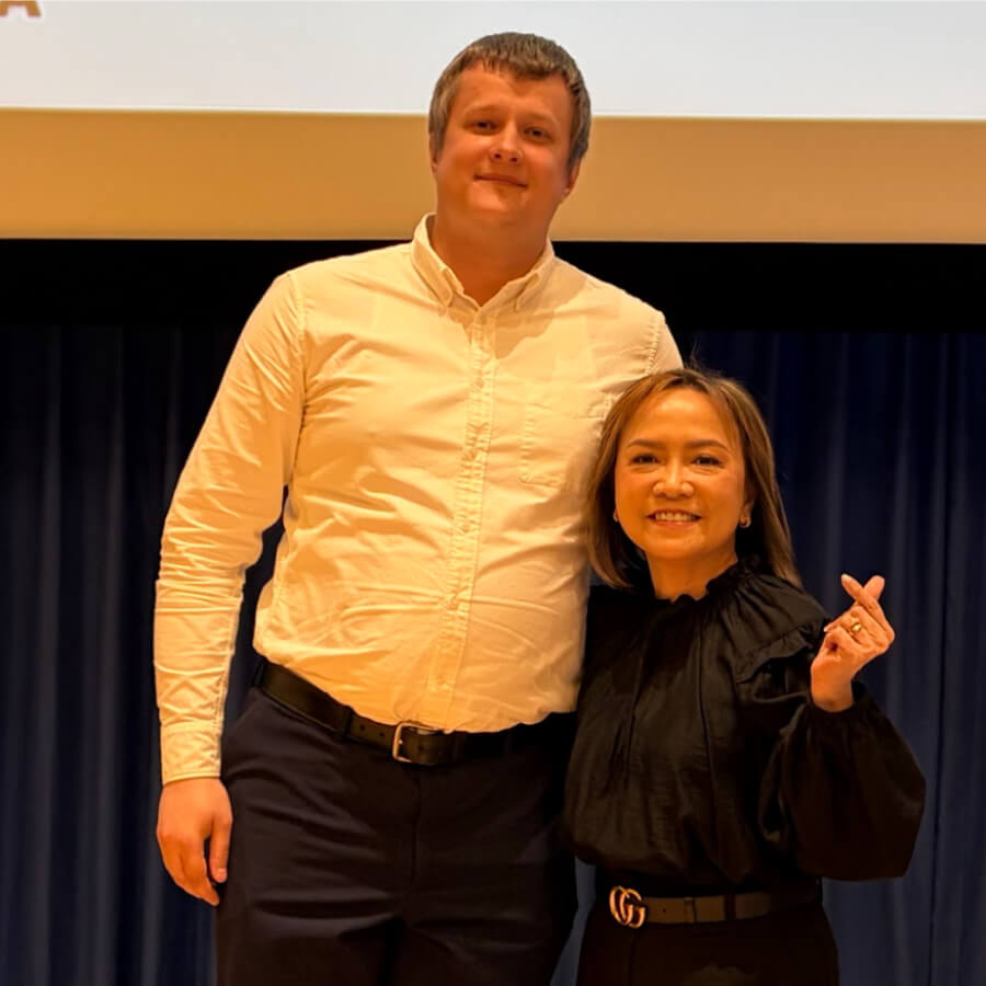 Kostiantyn Dmytriiev and Irene Mickel