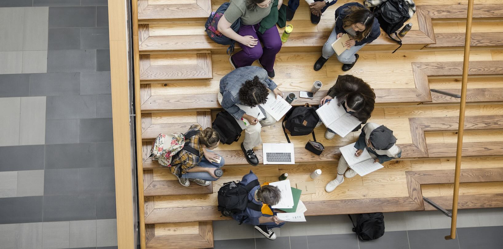 Students working on a project