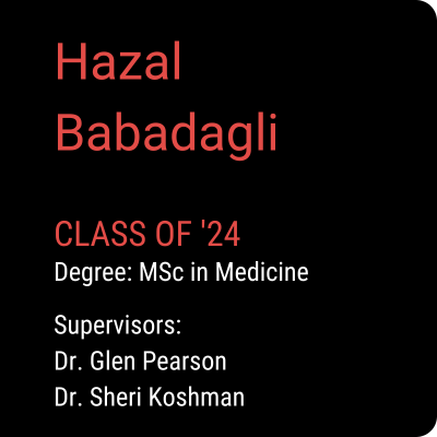 Supervisors: Drs. Glen Pearson and Sheri Koshman
