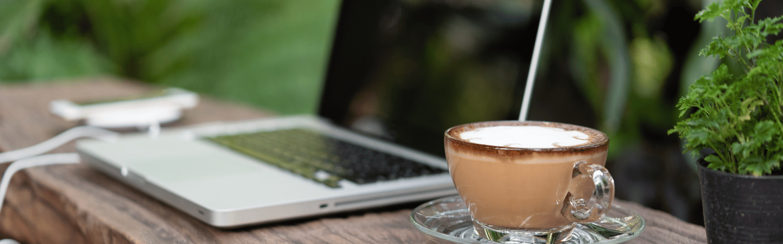 Sabbatical for Academic Faculty, laptop and coffee in relaxing outdoors